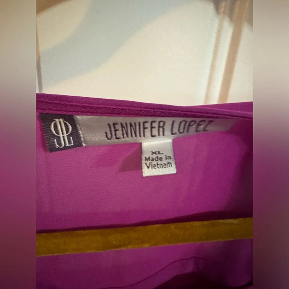 Jennifer Lopez Purple and Gold Embellished Blouse - Picture 3 of 6